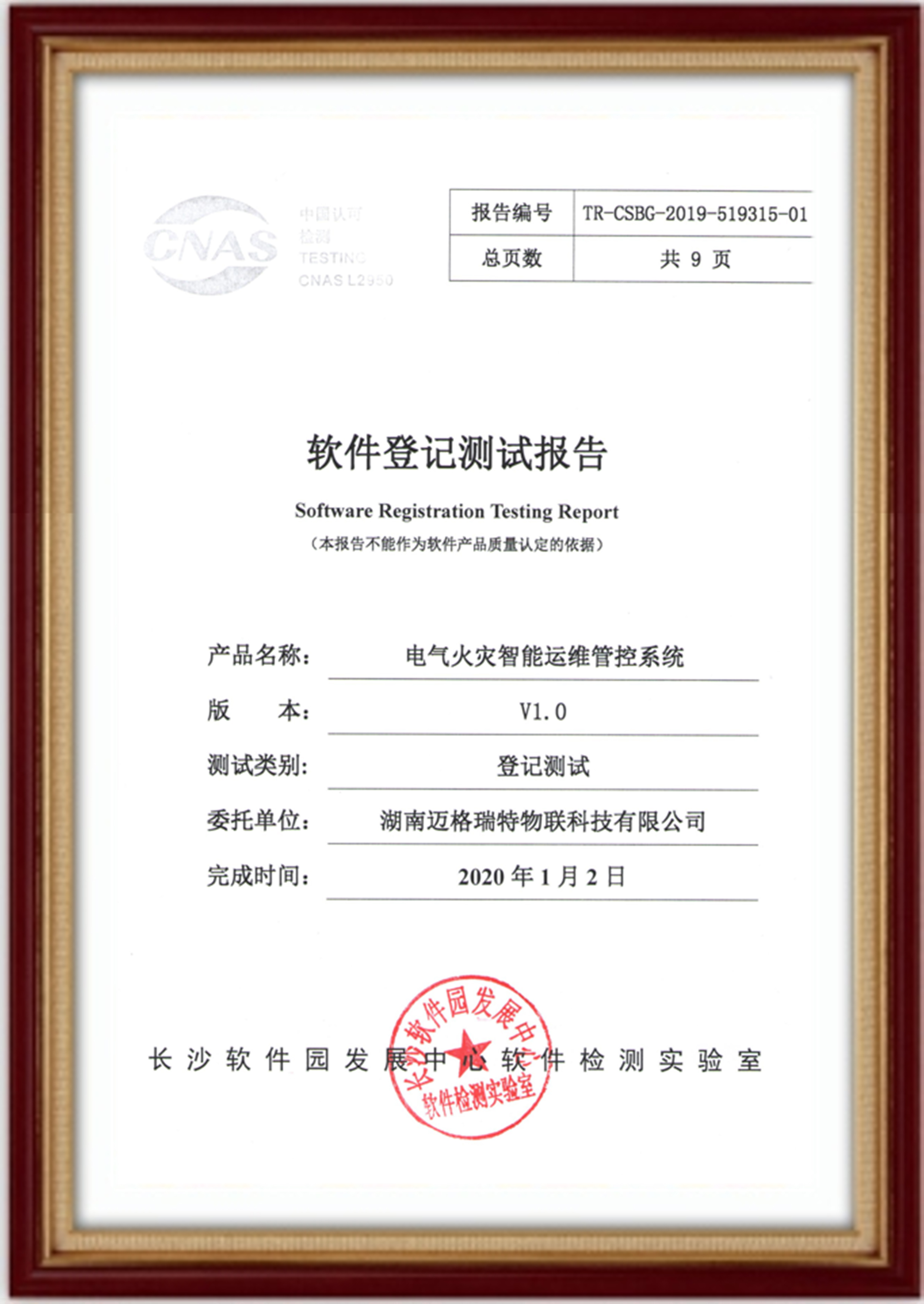 軟件登記測(cè)試報(bào)告-登記測(cè)試